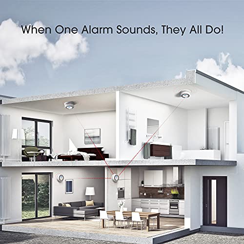 X-Sense Wireless Interconnected Combination Smoke and CO Alarms SC07-W (3-Pack) and Remote Control