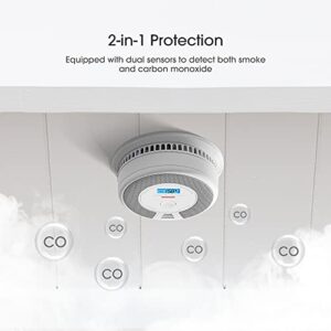 X-Sense Wireless Interconnected Combination Smoke and CO Alarms SC07-W (3-Pack) and Remote Control