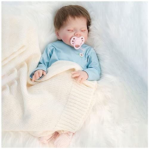 Wiracil Silicone Lovedoll, 18 Inch 46 cm Sweet Cute Reborn Girl Toddler, Reborn Baby Dolls That Look Real, Great for Kids Ages 3+ as A Gift or Playmate,D