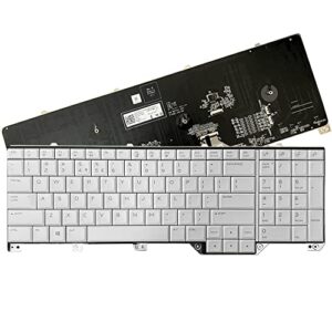zahara per-key rgb keyboard backlit us white 17.3" replacement for dell alienware area 51m area-51m 9th gen intel core i9-9900k i7-9700k gaming laptop 07nf7f 7nf7f