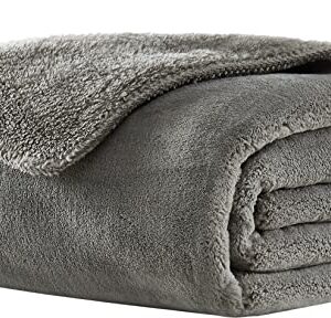 UGG 18961 Whitecap Plush Flannel Oversized Reversible Fleece Throw Blanket Comfortable Lightweight Cozy Hotel Style Home Decor Luxurious Machine Washable Easy Care Blankets, 70 x 50-Inch, Seal