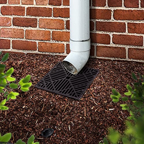 LFUTARI Rain Gutter Downspout Extensions Flexible-No Dig Low Profile Catch Basin Downspout Extension Kit-Down Spout Extender for Yard, Ground and Lawn Included