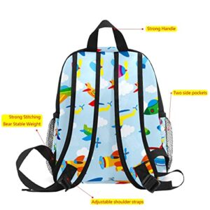 FCZ Kids School Bag Girls Boys Preschool Toddler Backpack for Boy Girl Lightweight Shoulder Book Bag for Kids Perfect Back Pack for Toddler to Kindergarten Cute Airplane