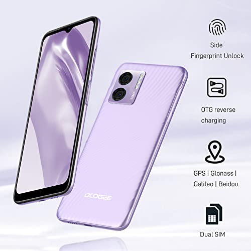 DOOGEE N50 2023 Unlocked Cell Phone, 15GB+128GB Android 13 Smartphone, 6.52" Display Android Phone, 50MP AI Camera Dual 4G Phones Unlocked, 90dB Loud Speaker, OTG, Fingerprint, T-Mobile - Pink