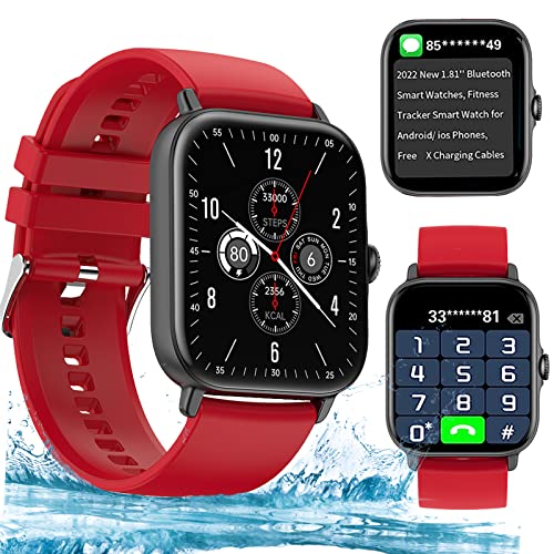 Bluetooth Smart Watch for Women Men Fitness Activity Tracker Compatible with iPhone Android Waterproof HD Full Touch Screen Health Smartwatch with Call Text Pedometer Heart Rate Message Reminder etc.