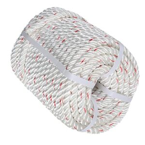tinvhy 5/8inch x 150ft arborist bull rope, double braid polyester rope, tree rigging line utility rope for halyard, sailboat weathered line, tree work, camping, swings, tying goods