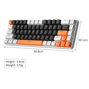 MageGee Portable 60% Mechanical Gaming Keyboard, MK-Box LED Backlit Compact 68 Keys Mini Wired Office Keyboard with Blue Switch for Windows Laptop PC Mac - Black/White