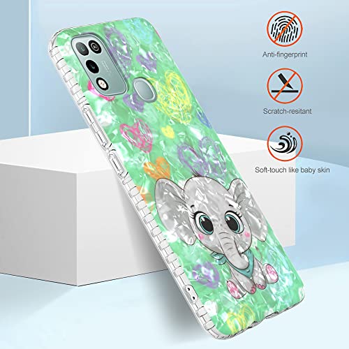 SHUIZONG for Infinix HOT 11 Play 10 Play 9 Play Flowers Case Slim TPU + IMD Silicone Shockproof Protective Case Back Cover for Infinix HOT 11 Play Hot 10 Play Hot 9 Play (1,Infinix HOT 11 Play)