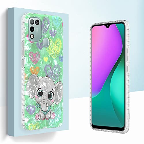 SHUIZONG for Infinix HOT 11 Play 10 Play 9 Play Flowers Case Slim TPU + IMD Silicone Shockproof Protective Case Back Cover for Infinix HOT 11 Play Hot 10 Play Hot 9 Play (1,Infinix HOT 11 Play)