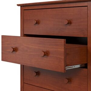 ADEPTUS Wooden Dresser, 5, Pecan