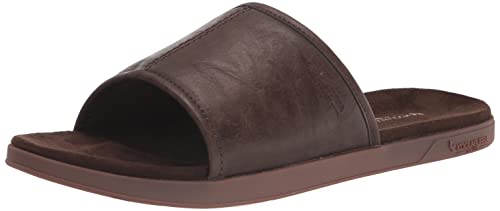 Koolaburra by UGG Men's TREEVE Slide Sandal, Chocolate Brown, 10