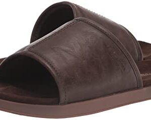 Koolaburra by UGG Men's TREEVE Slide Sandal, Chocolate Brown, 10