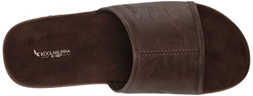 Koolaburra by UGG Men's TREEVE Slide Sandal, Chocolate Brown, 10