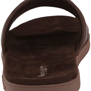 Koolaburra by UGG Men's TREEVE Slide Sandal, Chocolate Brown, 10