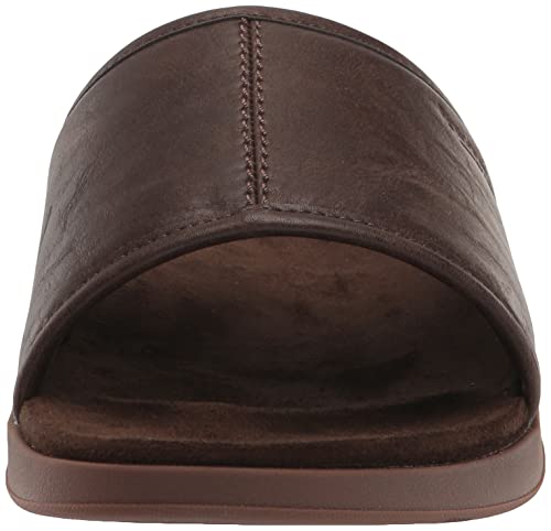 Koolaburra by UGG Men's TREEVE Slide Sandal, Chocolate Brown, 10