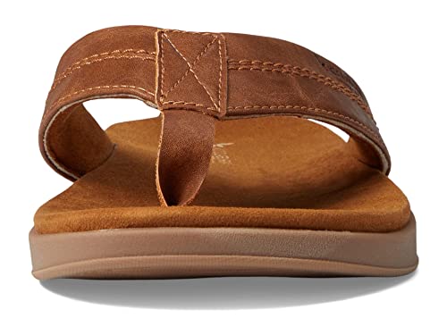 Koolaburra by UGG Men's TREEVE Sandal Flip-Flop, Chestnut, 12