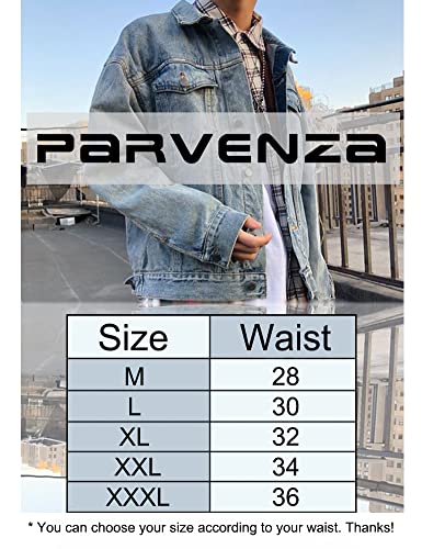 PARVENZA Men's Regular Jeans Classic Denim Pants Straight Trousers (DY05,3XL)