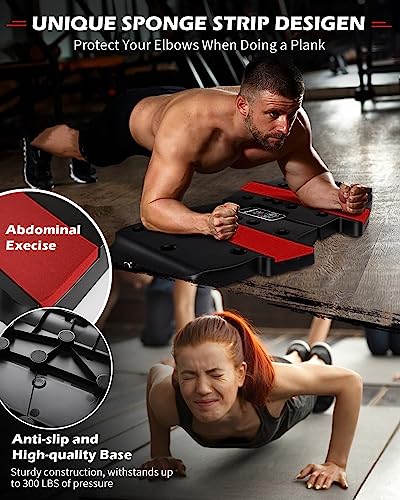 Push Up Board, Portable Home Gym, Push Up Bar Strength Training Equipment, Full Body Workout Set with 20 Accessories, Suitable for Training Muscle and Burning Fat, Workout Equipment for Home Fitness