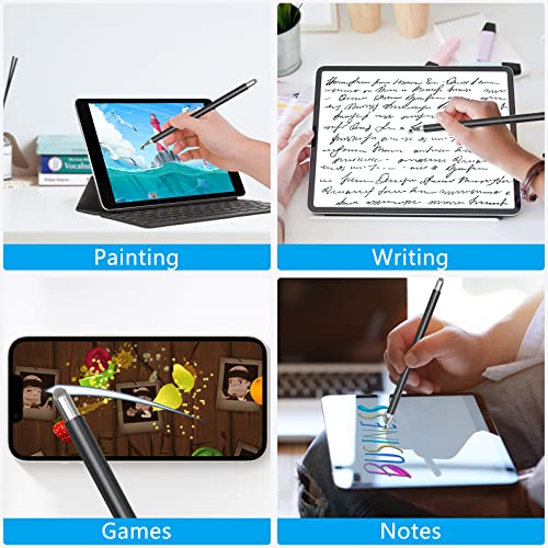 2023 Upgraded 2-in-1 Stylus Pen for All Touchscreen, Professional Student Children Tablet Pen for Class, Notes, Video Clips, Compatible with iOS/Android, Apple iPad/iPhone/Samsung/Lenovo etc.