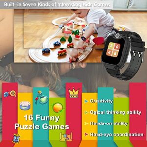 INIUPO Kids Smart Watch for Boys Girls - Smart Watch for Kids Ages 4-12 Years with Camera 26 Puzzle Games Alarm Music Video Calculator Torch Children Birthday Gifts Toys Toddler Wrist Watch