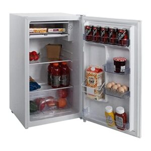 West Bend WBR33W Mini Fridge Compact Refrigerator for Home Office or Dorm, with Reversible Door, Energy Star Rated, 3.3 Cubic Feet, White