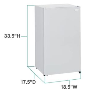 West Bend WBR33W Mini Fridge Compact Refrigerator for Home Office or Dorm, with Reversible Door, Energy Star Rated, 3.3 Cubic Feet, White