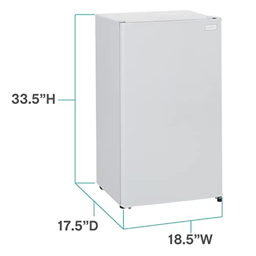 West Bend WBR33W Mini Fridge Compact Refrigerator for Home Office or Dorm, with Reversible Door, Energy Star Rated, 3.3 Cubic Feet, White