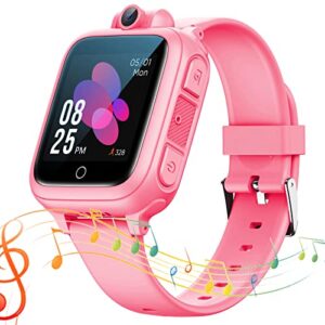 Smart watch for Girl Boy with 14 Puzzle Games MP3 Music Video Player Toddler watch Alarm Clock Camera Voice Recoder 1G SD Card Calculator Stopwatch Timer 3-12 years old watches Christmas Birthday gift