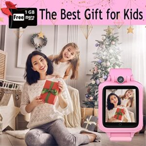 Smart watch for Girl Boy with 14 Puzzle Games MP3 Music Video Player Toddler watch Alarm Clock Camera Voice Recoder 1G SD Card Calculator Stopwatch Timer 3-12 years old watches Christmas Birthday gift