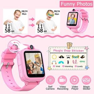 Smart watch for Girl Boy with 14 Puzzle Games MP3 Music Video Player Toddler watch Alarm Clock Camera Voice Recoder 1G SD Card Calculator Stopwatch Timer 3-12 years old watches Christmas Birthday gift