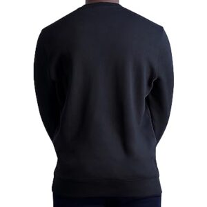 Karl Lagerfeld Paris Men's Color Block Solid Pullover, Long Sleeve, Black, Medium