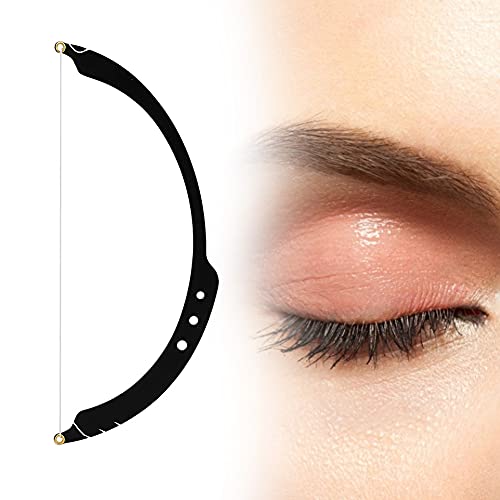 Pre Inked Mapping Thread,ANGGREK Microblading Microblading Line Marker Ruler Eyebrow Tattoo Measuring Tool With 10Pcs Thread Lineseyebrow Mapper Strings(Black)