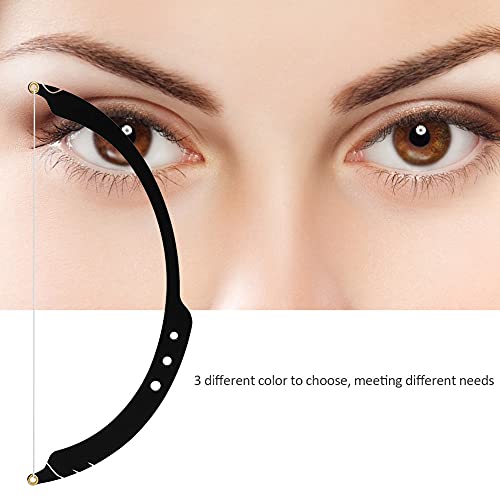 Pre Inked Mapping Thread,ANGGREK Microblading Microblading Line Marker Ruler Eyebrow Tattoo Measuring Tool With 10Pcs Thread Lineseyebrow Mapper Strings(Black)