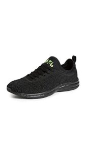 apl: athletic propulsion labs men's techloom phantom sneakers, black/energy, 10.5 medium us