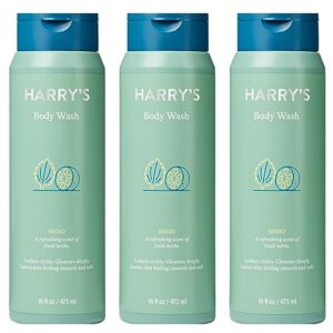 harry's men's body wash shower gel - shiso, 16 fl oz (pack of 3)