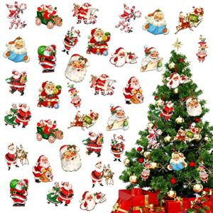 vintage christmas decorations christmas tree ornaments - 32pcs christmas santa claus ornaments merry christmas banner,home wall office indoor decor for xmas party supplies