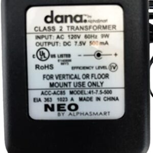 Transformer ACC-AC85 41-7.5-500 7.5V 500mA AC/DC Adapter