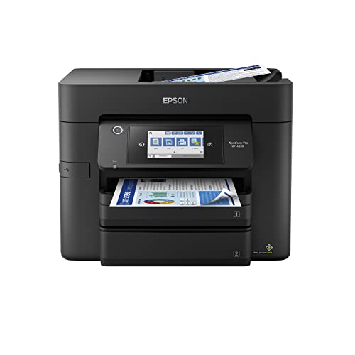 Epson Workforce Pro WF-4830 Wireless All-in-One Printer with Auto 2-Sided Print, Copy, Scan and Fax, 50-Page ADF, 500-sheet Paper Capacity, and 4.3" Color Touchscreen (Renewed),Black