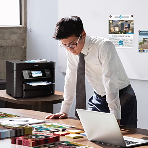 Epson Workforce Pro WF-4830 Wireless All-in-One Printer with Auto 2-Sided Print, Copy, Scan and Fax, 50-Page ADF, 500-sheet Paper Capacity, and 4.3" Color Touchscreen (Renewed),Black