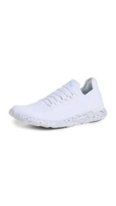 apl: athletic propulsion labs women's techloom breeze sneakers, white/ice blue/speckle, 6 medium us