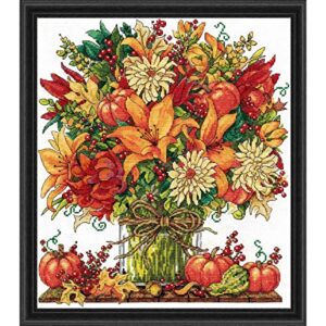 design works crafts fabulous fall counted cross stitch kit, mulitcolor