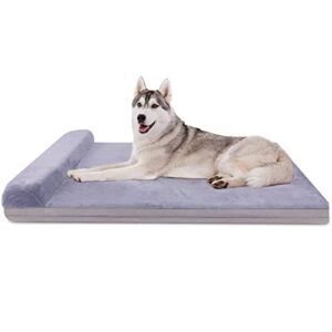 dog beds for large dogs orthopedic dog bed pillow pet bed mat 39 inch joint relief pet sleeping mattress, non slip removable washable cover