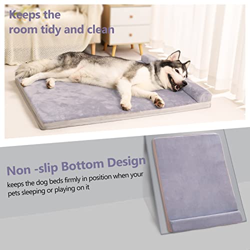 Dog Beds for Large Dogs Orthopedic Dog Bed Pillow Pet Bed Mat 39 inch Joint Relief Pet Sleeping Mattress, Non Slip Removable Washable Cover