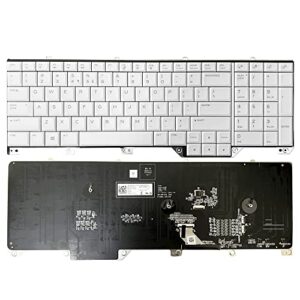 gintai us backlit keyboard laptop replacement for dell alienware 17 r5 area 51m 07nf7f rgb pk132f11b01 nsk-eybbc (white)
