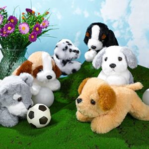 6 Pcs 8 Inch Dog Stuffed Animal Plush Dog Puppy Soft Plush Dog Pillow Toy Fluffy Puppy Set for Kids Girls Dog Theme Party Favor Birthday Baby Room Home Decor (Mixed Color, Mixed Style)