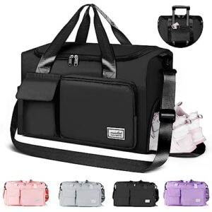 womens travel bags, travel large capacity, sports gym bag, weekender carry on for women, travel duffel bag with shoes compartment, gym tote bag for travel, training handbag, yoga,sport bag