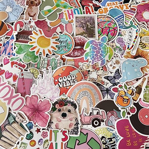 AOWDIAO Cute Sticker Packs, 300 Pcs Aesthetic Vinyl Stickers for Water Bottles, Laptop, Waterproof Stickers for Teens Adults Kids