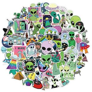 100 PCS Alien Stickers for Water Bottles,Reusable Kids Stickers, Waterproof Vinyl Stickers, Stickers for Toddlers Teen Girls Kids Woman Computer Skateboard Laptop Kids Party Favors Sticker Toddler Travel Toys (Alien)