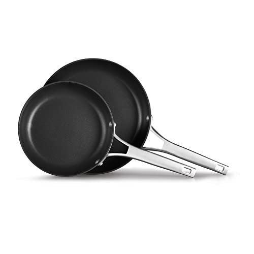 Calphalon Premier Hard-Anodized Nonstick Frying Pan Set, 10-Inch and 12-Inch Frying Pans