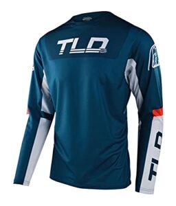 troy lee designs cycling mtb bicycle mountain bike jersey shirt for men, sprint jersey (fractura slate blue/blue orange, l)